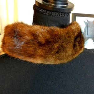 Vintage Brown Mink fur Scarf